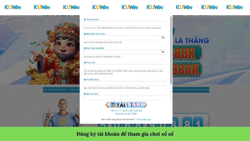 Đăng ký tài khoản để tham gia chơi xổ số Đăng ký tài khoản để tham gia chơi xổ số