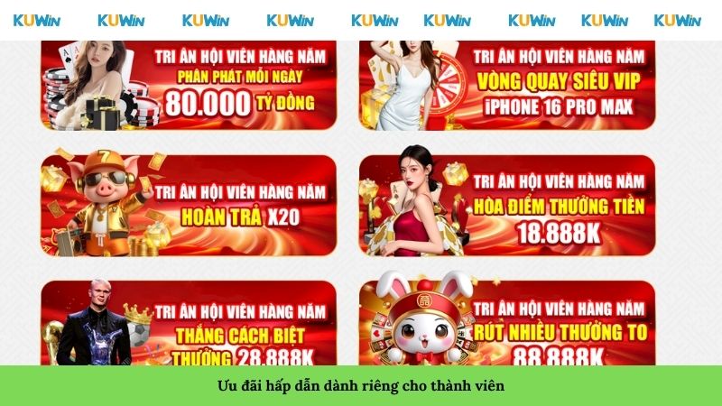 Ưu đãi hấp dẫn dành riêng cho thành viên Ưu đãi hấp dẫn dành riêng cho thành viên